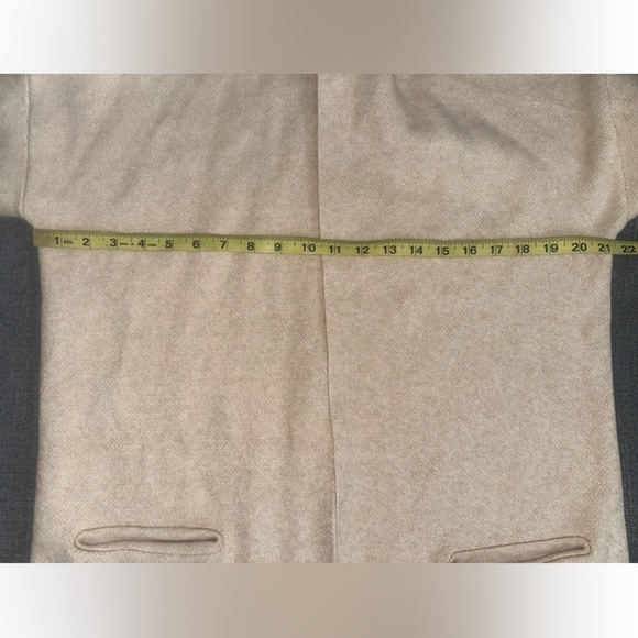NWT Miami Women’s Long Open Front Cardigan Collared Size Small S Beige - Picture 5 of 8